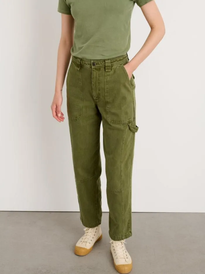 Alex Mill Pants Phoebe Pant In Recycled Denim Army Olive 8211 Women