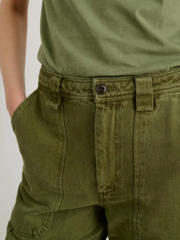 Alex Mill Pants Phoebe Pant In Recycled Denim Army Olive 8211 Women