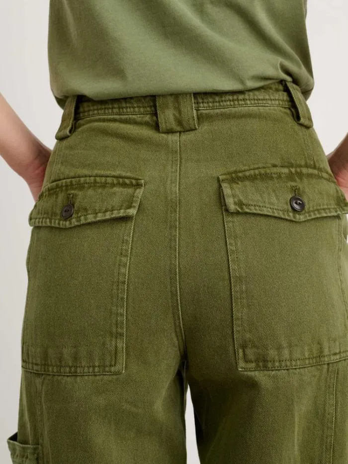 Alex Mill Pants Phoebe Pant In Recycled Denim Army Olive 8211 Women