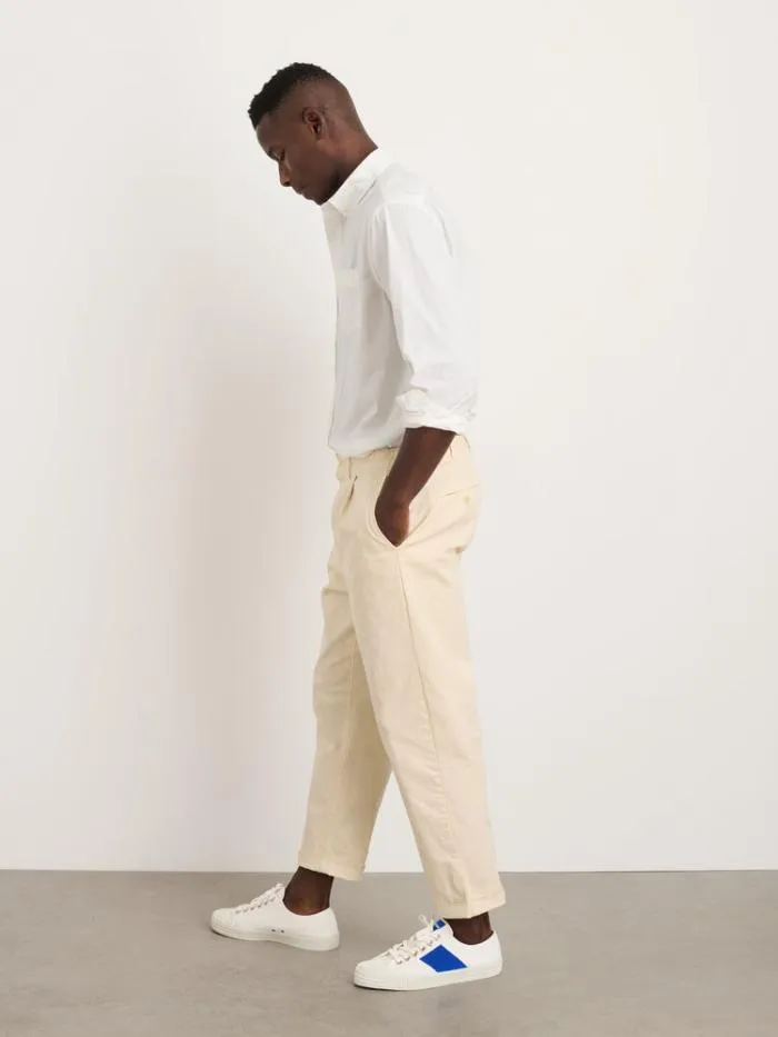 Alex Mill Pants Standard Pleated Pant In Chino Oat Milk 8211 Men