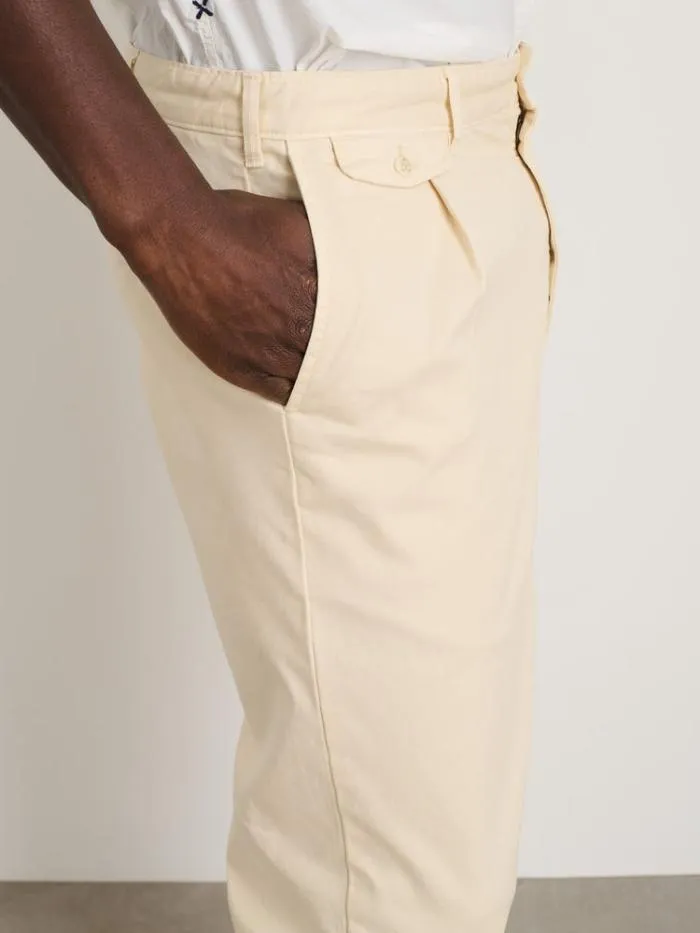 Alex Mill Pants Standard Pleated Pant In Chino Oat Milk 8211 Men