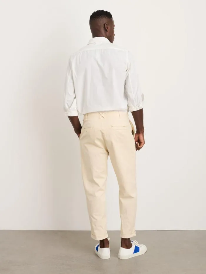 Alex Mill Pants Standard Pleated Pant In Chino Oat Milk 8211 Men
