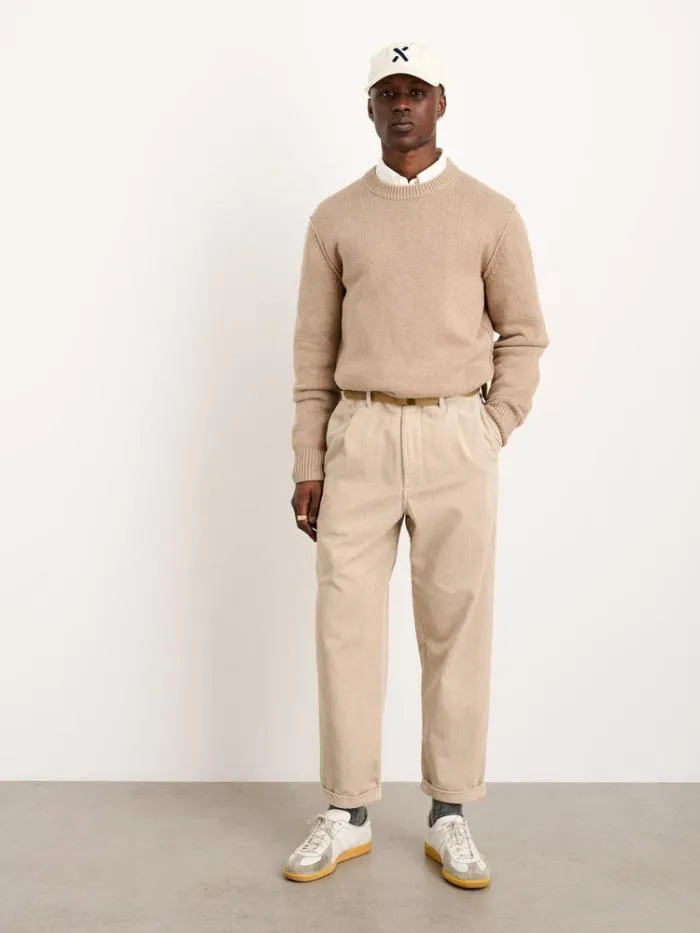 Alex Mill Pants Standard Pleated Pant In Corduroy Cloud Grey 8211 Men