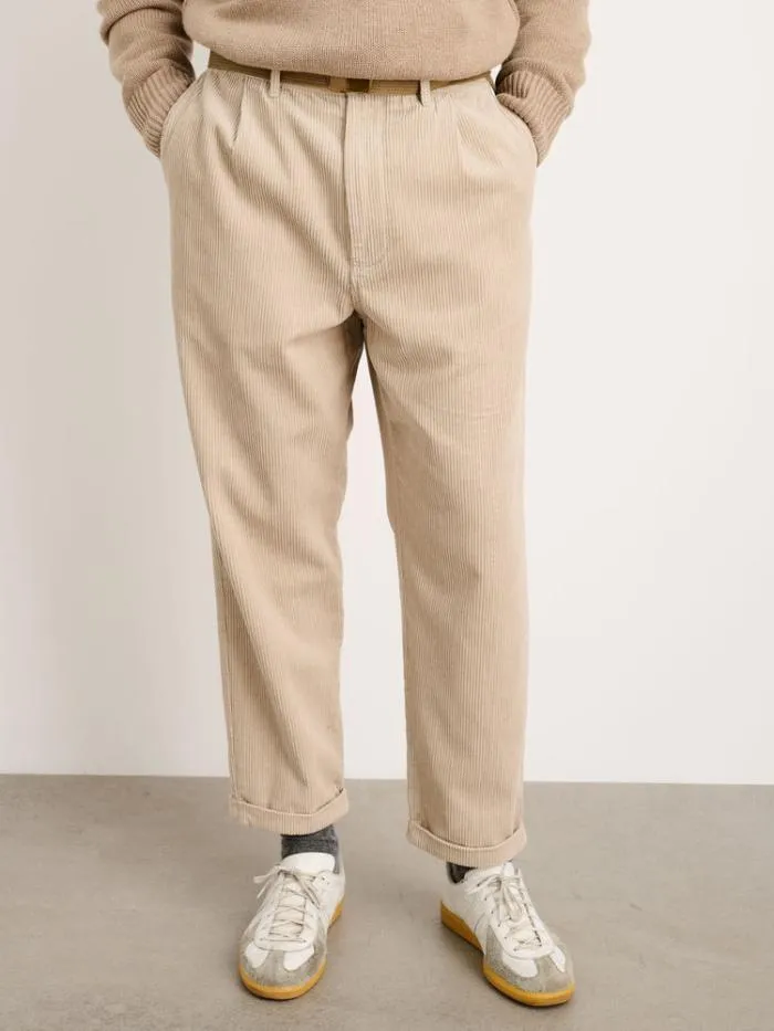 Alex Mill Pants Standard Pleated Pant In Corduroy Cloud Grey 8211 Men