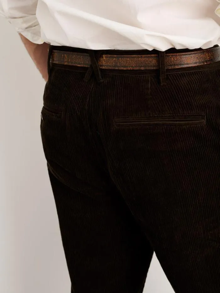 Alex Mill Pants Standard Pleated Pant In Corduroy Long Inseam Chocolate 8211 Men