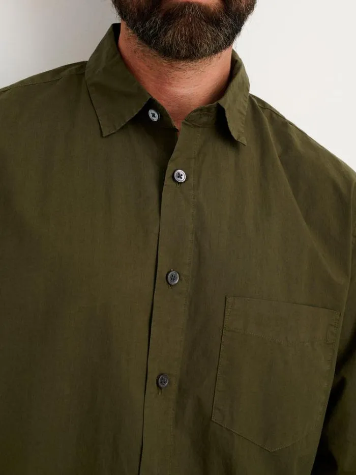 Alex Mill Shirts Easy Shirt In Paper Poplin Military Olive 8211 Men