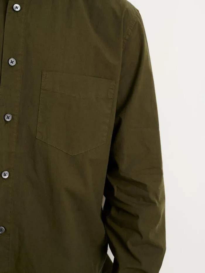 Alex Mill Shirts Easy Shirt In Paper Poplin Military Olive 8211 Men