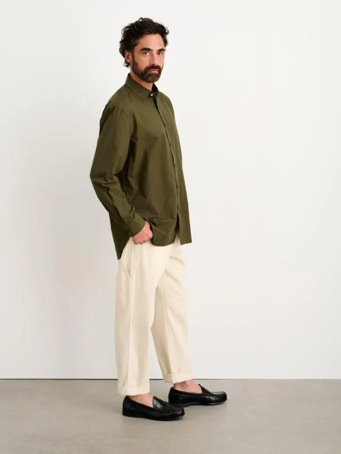 Alex Mill Shirts Easy Shirt In Paper Poplin Military Olive 8211 Men