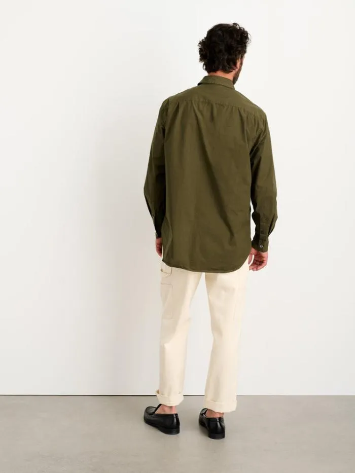 Alex Mill Shirts Easy Shirt In Paper Poplin Military Olive 8211 Men