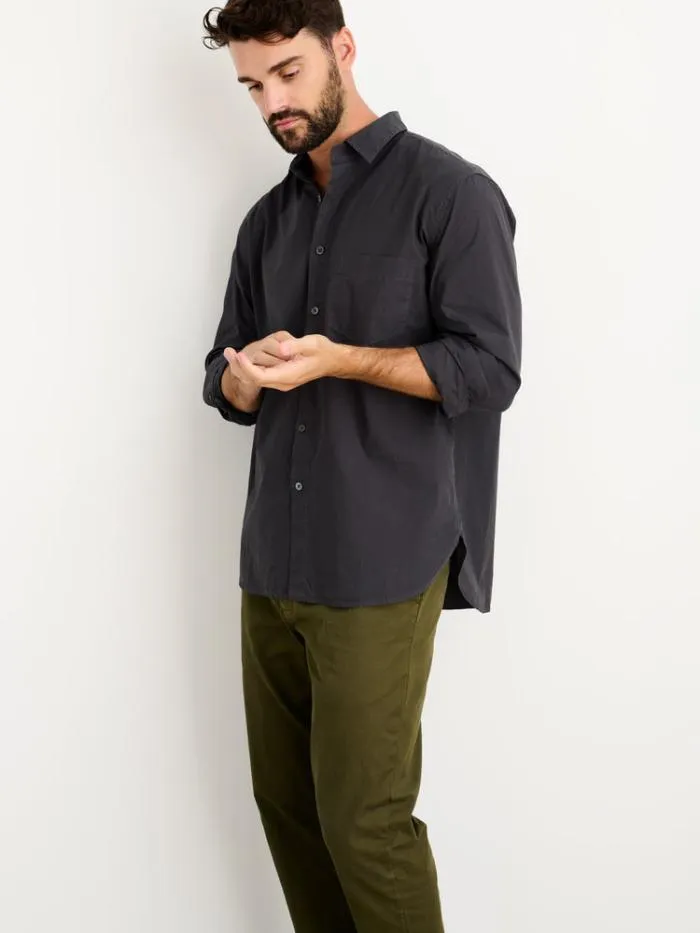Alex Mill Shirts Easy Shirt In Paper Poplin Washed Black 8211 Men