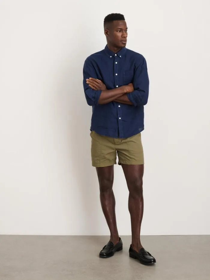 Alex Mill Shirts Mill Shirt In Linen Navy 8211 Men