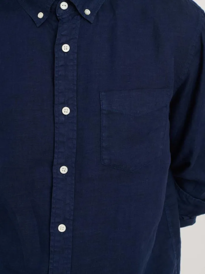 Alex Mill Shirts Mill Shirt In Linen Navy 8211 Men
