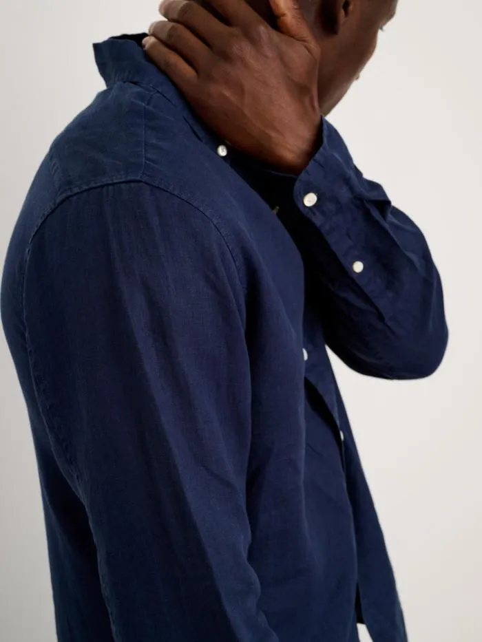 Alex Mill Shirts Mill Shirt In Linen Navy 8211 Men