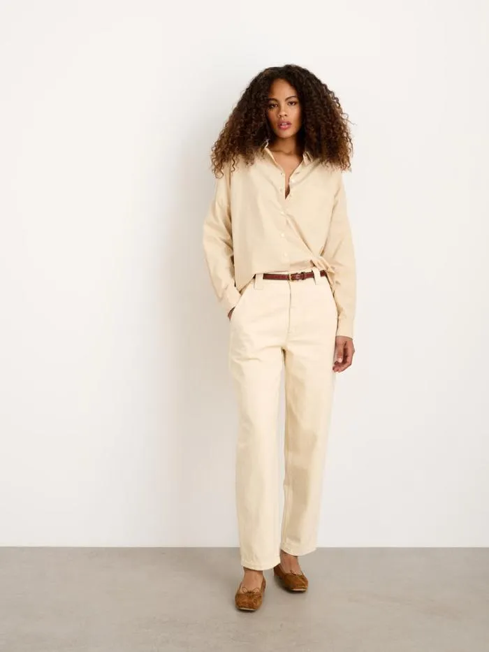 Alex Mill Shirts Tops Jo Shirt In Paper Poplin Almond Milk 8211 Women