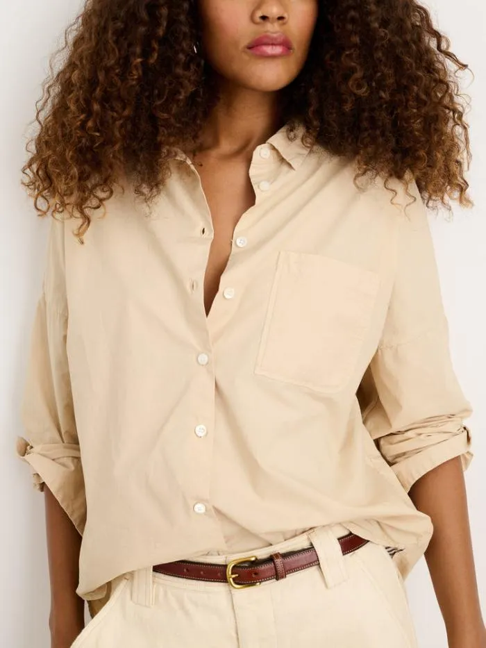 Alex Mill Shirts Tops Jo Shirt In Paper Poplin Almond Milk 8211 Women