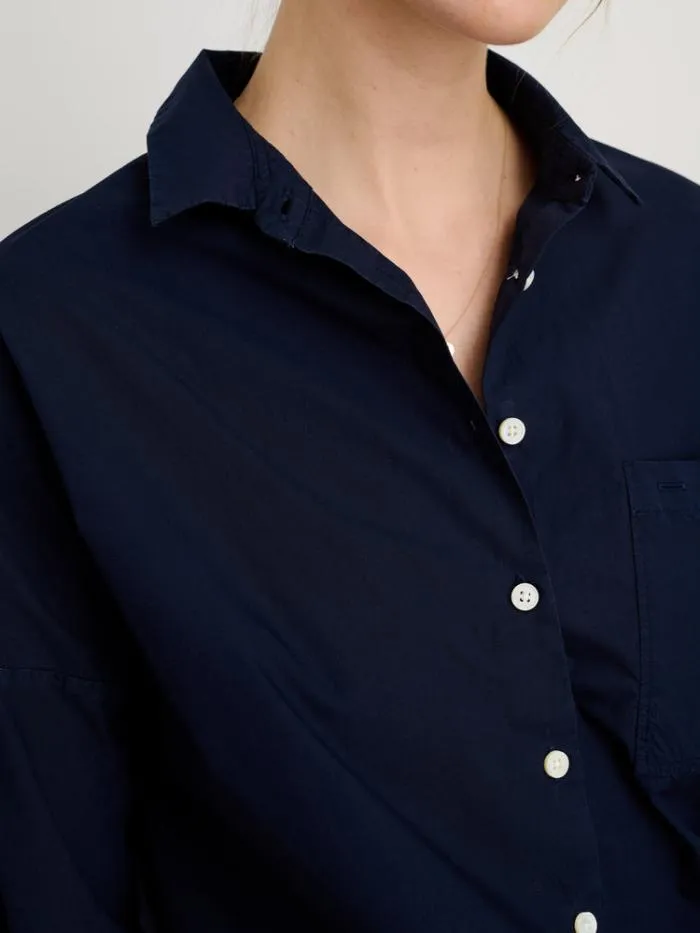 Alex Mill Shirts Tops Jo Shirt In Paper Poplin Dark Navy 8211 Women