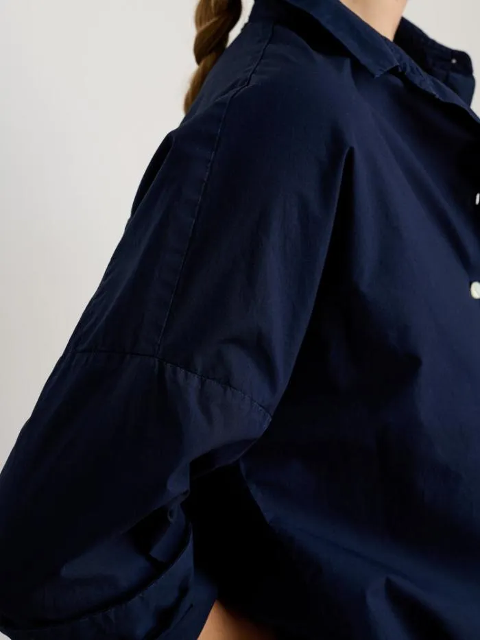 Alex Mill Shirts Tops Jo Shirt In Paper Poplin Dark Navy 8211 Women
