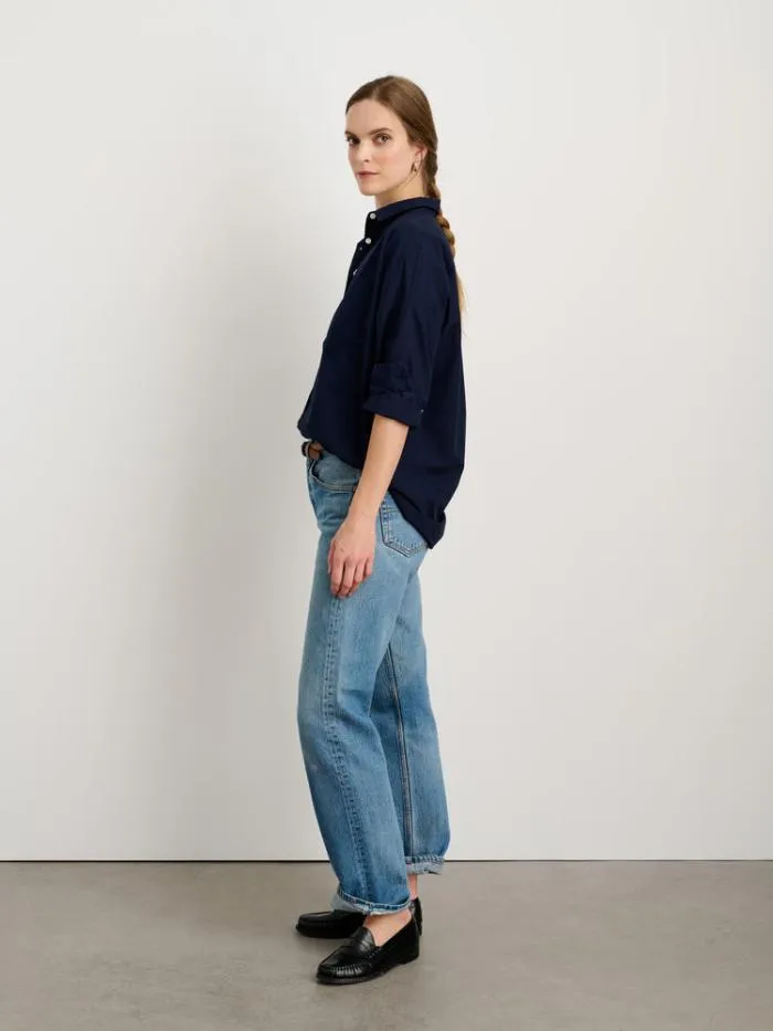 Alex Mill Shirts Tops Jo Shirt In Paper Poplin Dark Navy 8211 Women