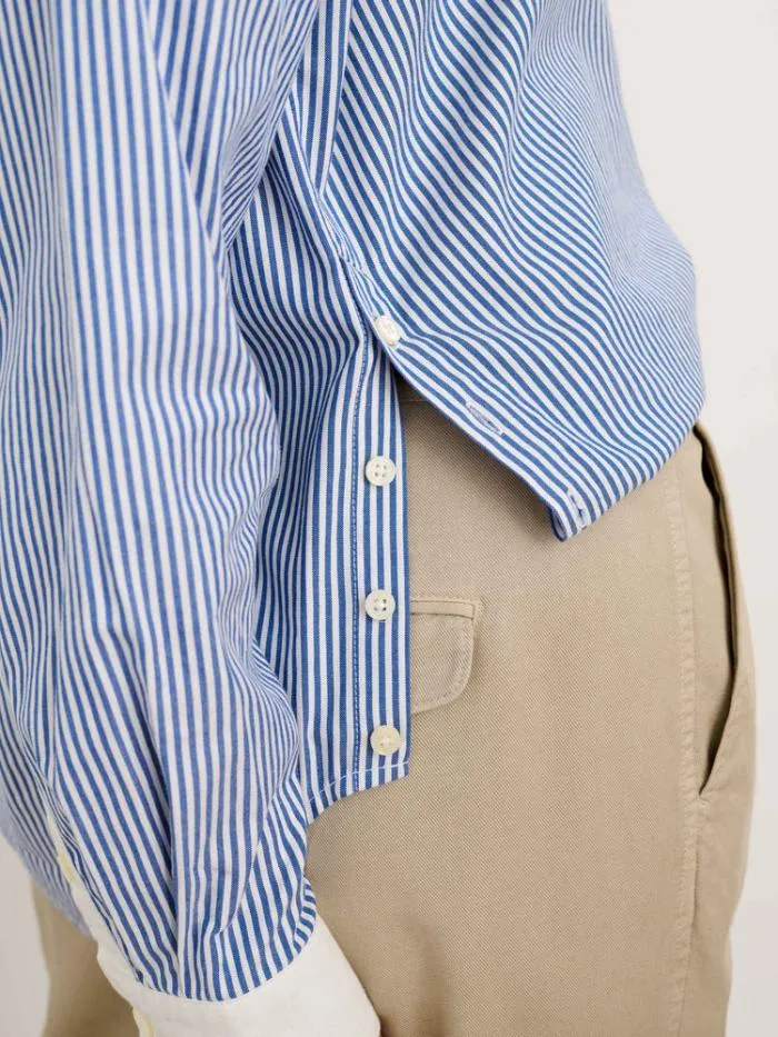 Alex Mill Shirts Tops Jo Striped Popover Shirt In Cotton Navy 8211 Women