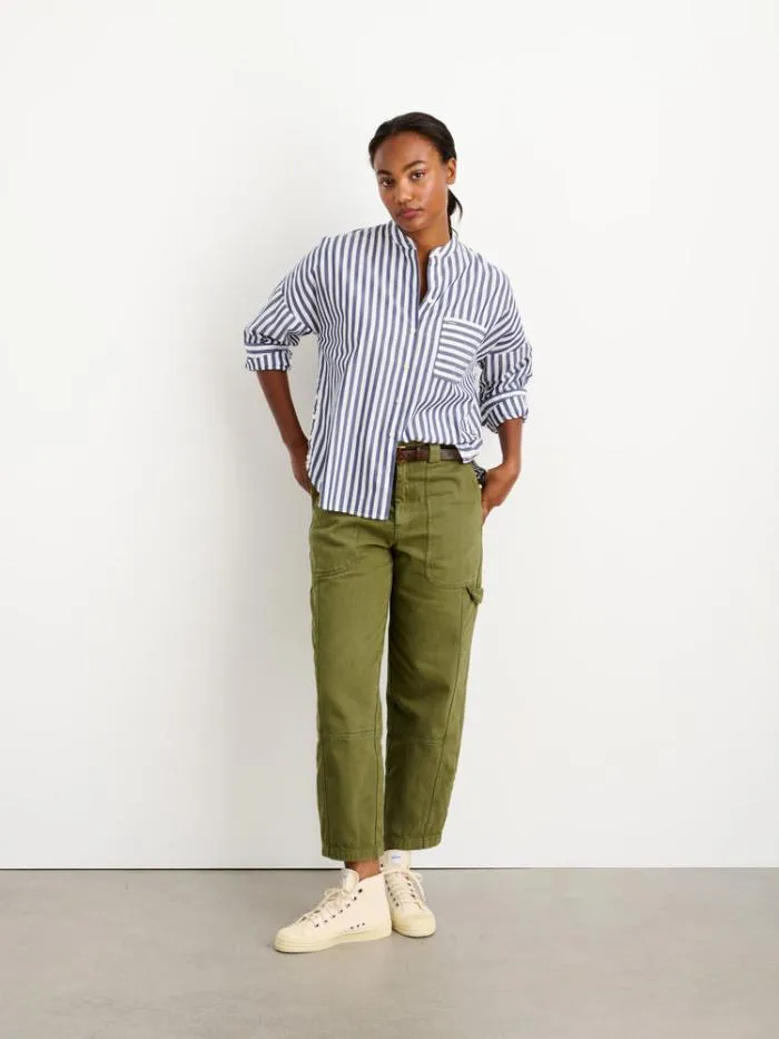 Alex Mill Shirts Tops Jo Striped Shirt In Cotton Navywhite 8211 Women