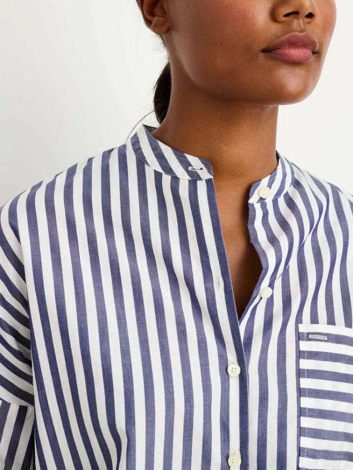Alex Mill Shirts Tops Jo Striped Shirt In Cotton Navywhite 8211 Women