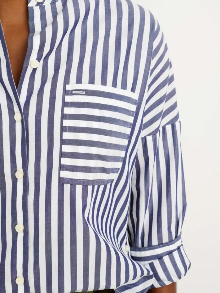 Alex Mill Shirts Tops Jo Striped Shirt In Cotton Navywhite 8211 Women