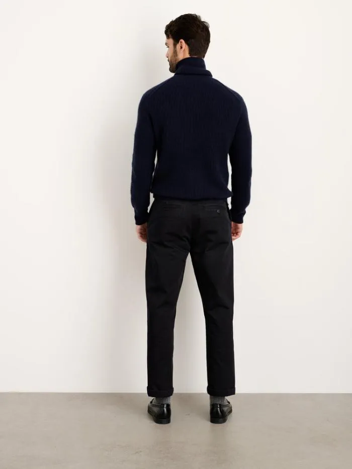 Alex Mill Sweaters Sweatshirts Judd Ribbed Turtleneck In Washed Cashmere Navy 8211 Men