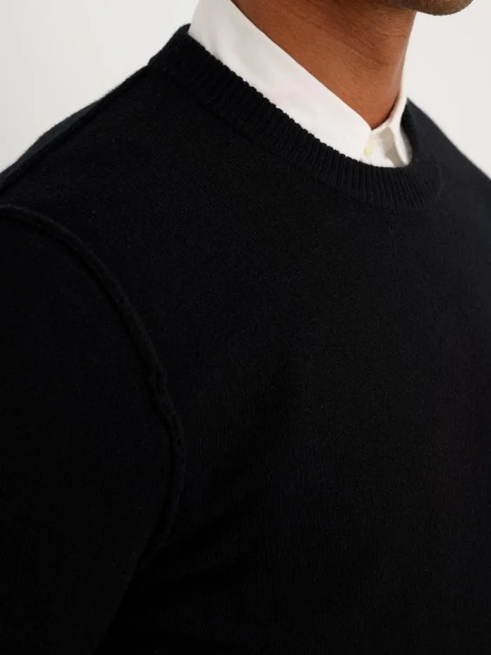 Alex Mill Sweaters Sweatshirts Reverse Seam Sweater In Superfine Merino Wool Black 8211 Men