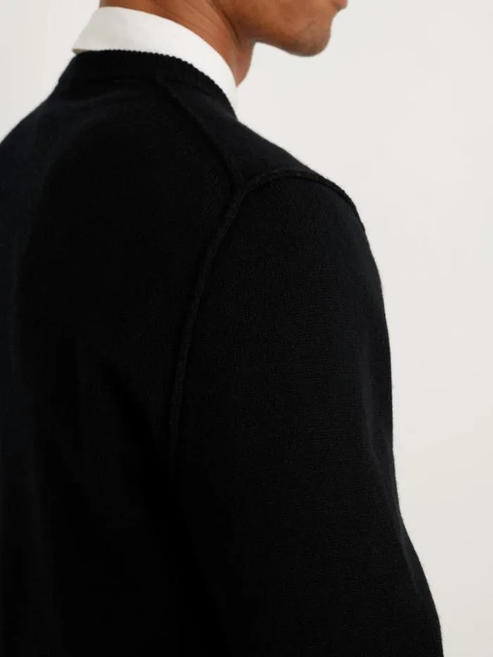 Alex Mill Sweaters Sweatshirts Reverse Seam Sweater In Superfine Merino Wool Black 8211 Men