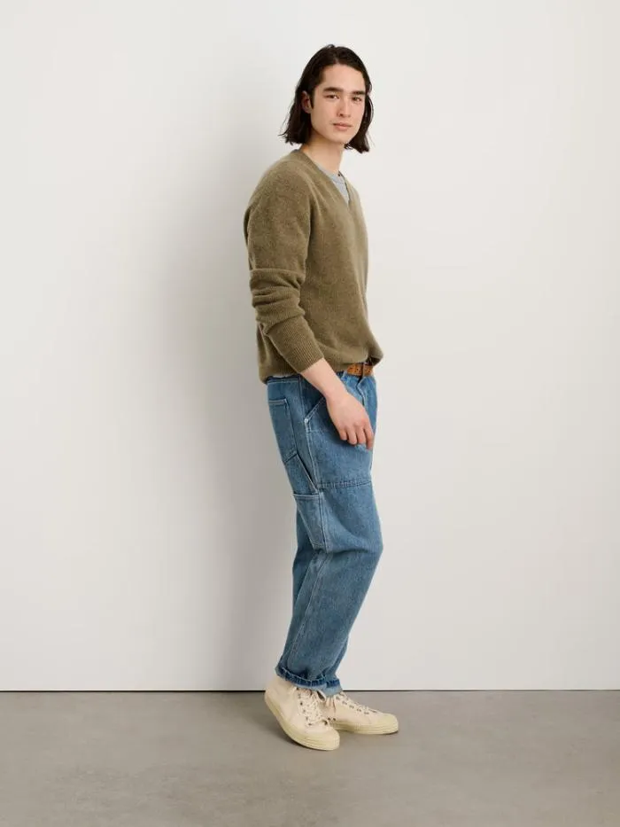 Alex Mill Sweaters Sweatshirts VNeck Sweater In Lightweight Cashmere Heather Olive 8211 Men