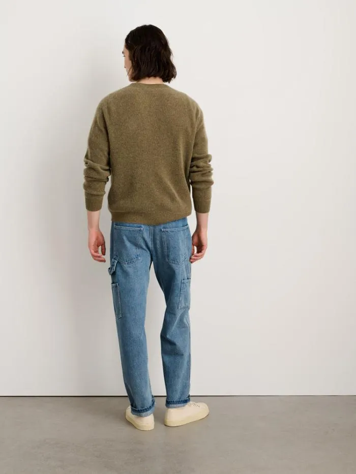 Alex Mill Sweaters Sweatshirts VNeck Sweater In Lightweight Cashmere Heather Olive 8211 Men