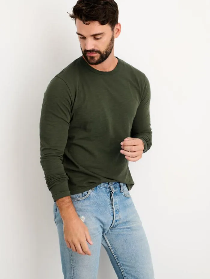 Alex Mill Tees Polos Standard Long Sleeve TShirt In Slub Cotton Deep Forest 8211 Men Alex Mill Tees Polos Standard Long Sleeve TShirt In Slub Cotton Deep Forest 8211 Men