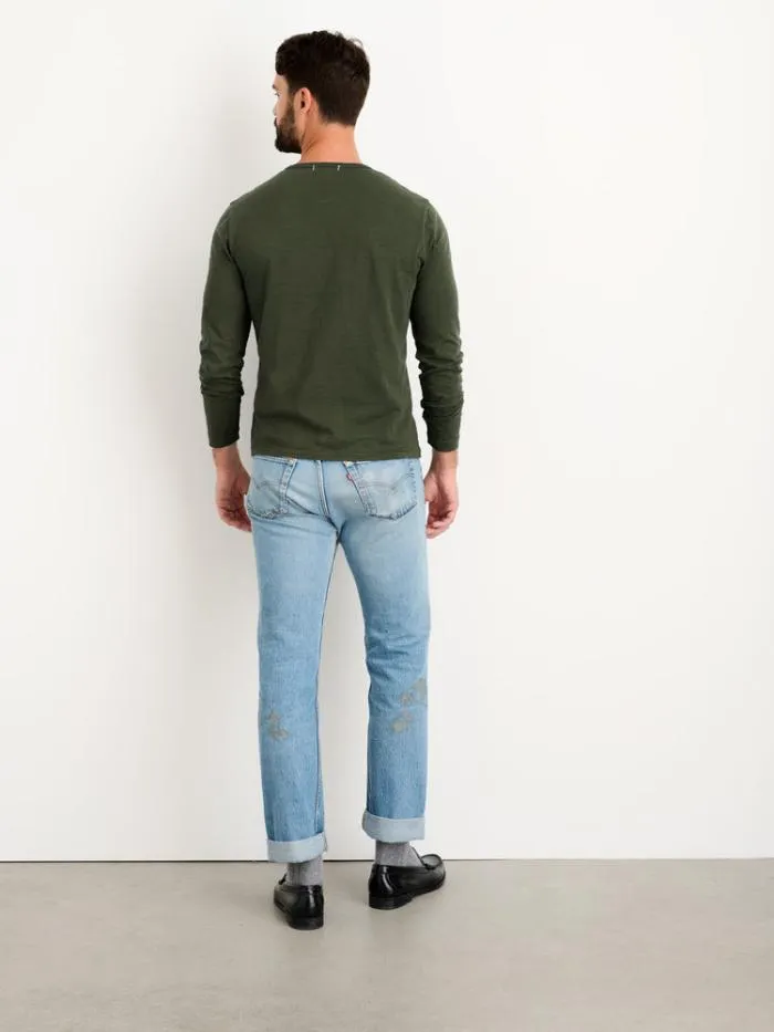 Alex Mill Tees Polos Standard Long Sleeve TShirt In Slub Cotton Deep Forest 8211 Men Alex Mill Tees Polos Standard Long Sleeve TShirt In Slub Cotton Deep Forest 8211 Men