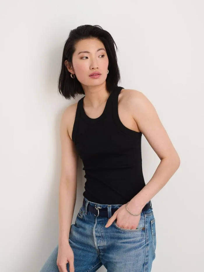 Alex Mill Tees Tanks Everyday Rib Tank Black 8211 Women