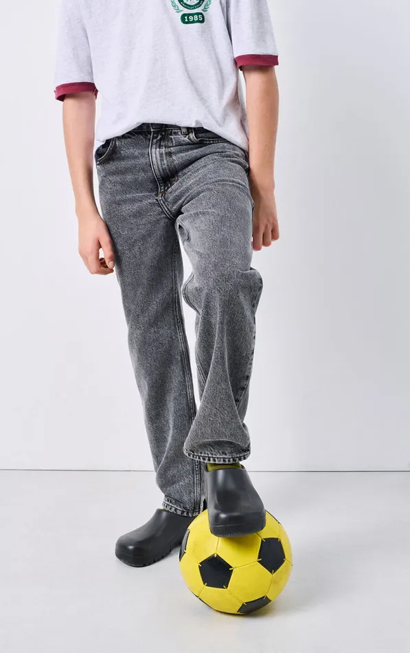 American Vintage Jeans Kids Straight Jeans Yopday Grey Salt And Pepper
