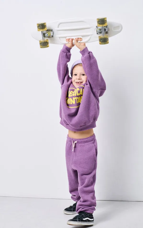 American Vintage Joggers Kids Joggers Doven Overdyed Fig