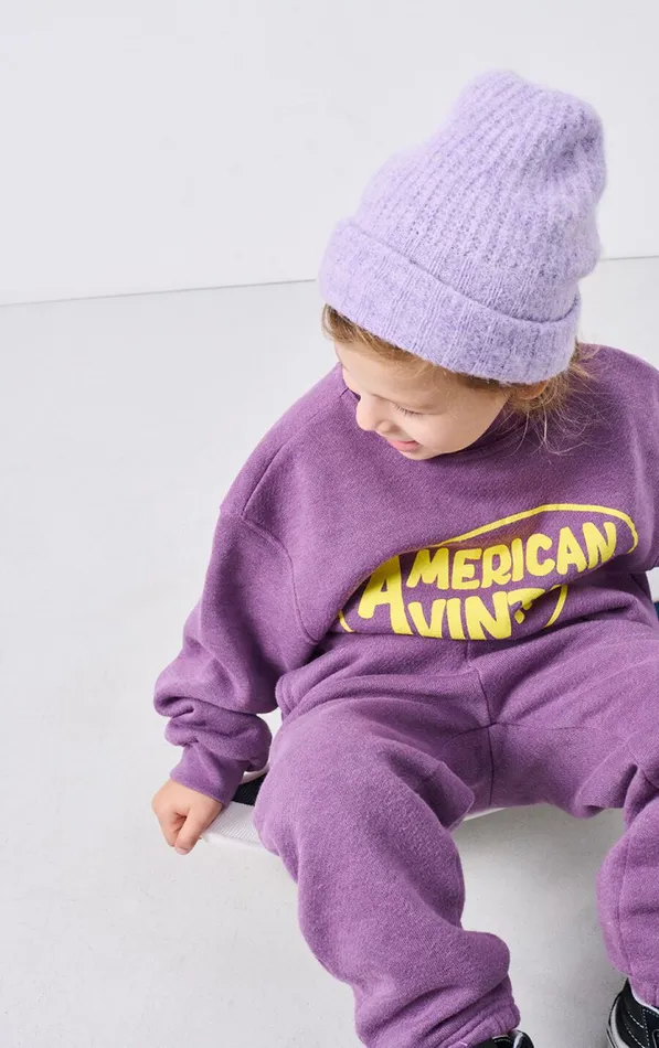American Vintage Joggers Kids Joggers Doven Overdyed Fig American Vintage Joggers Kids Joggers Doven Overdyed Fig