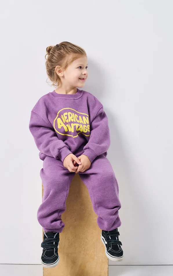 American Vintage Joggers Kids Joggers Doven Overdyed Fig American Vintage Joggers Kids Joggers Doven Overdyed Fig