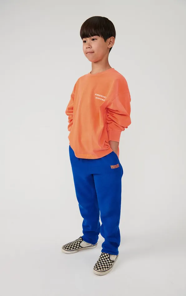 American Vintage Joggers Kids Joggers Izubird Prussian Blue Vintage