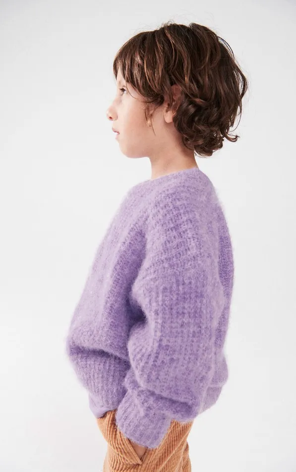 American Vintage Jumpers and Cardigans Kids Jumper East Melange Parme American Vintage Jumpers and Cardigans Kids Jumper East Melange Parme