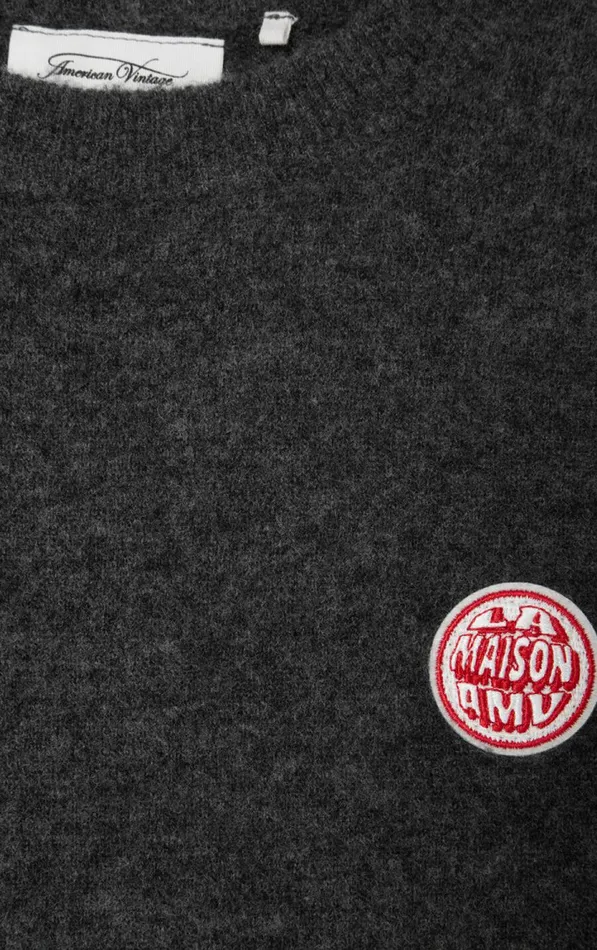 American Vintage Jumpers and Cardigans Kids Jumper Raxow Melange Charcoal American Vintage Jumpers and Cardigans Kids Jumper Raxow Melange Charcoal