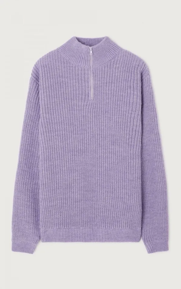American Vintage Jumpers and Cardigans Men Jumper Crashway Melange Glycine