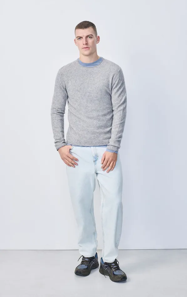 American Vintage Jumpers and Cardigans Men Jumper Ducksbay Heather Grey