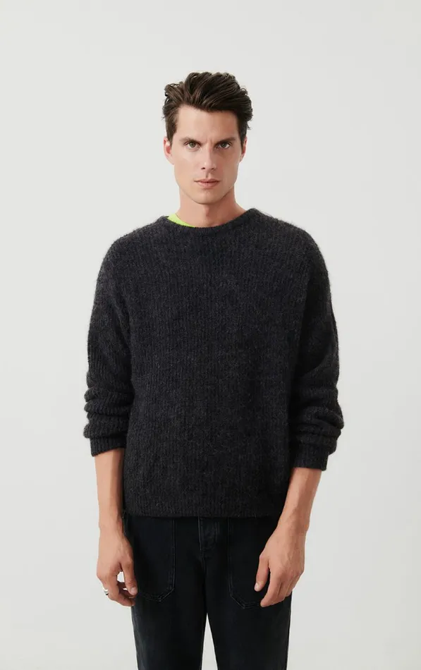 American Vintage Jumpers and Cardigans Men Jumper East Melange Charcoal