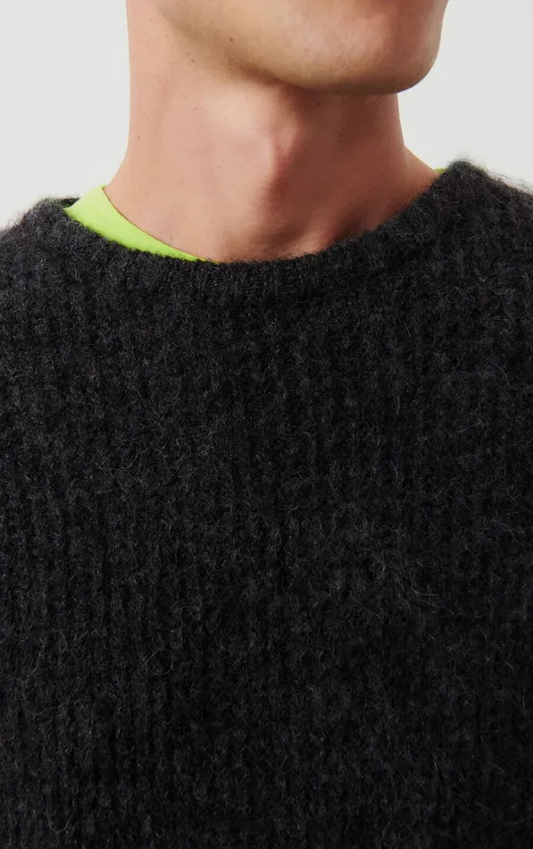 American Vintage Jumpers and Cardigans Men Jumper East Melange Charcoal American Vintage Jumpers and Cardigans Men Jumper East Melange Charcoal
