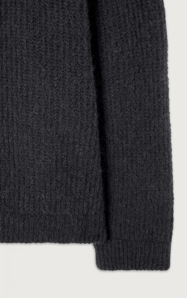 American Vintage Jumpers and Cardigans Men Jumper East Melange Charcoal American Vintage Jumpers and Cardigans Men Jumper East Melange Charcoal