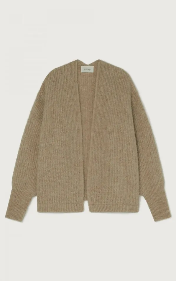 American Vintage Jumpers and Cardigans Women Cardigan East Melange Beige American Vintage Jumpers and Cardigans Women Cardigan East Melange Beige