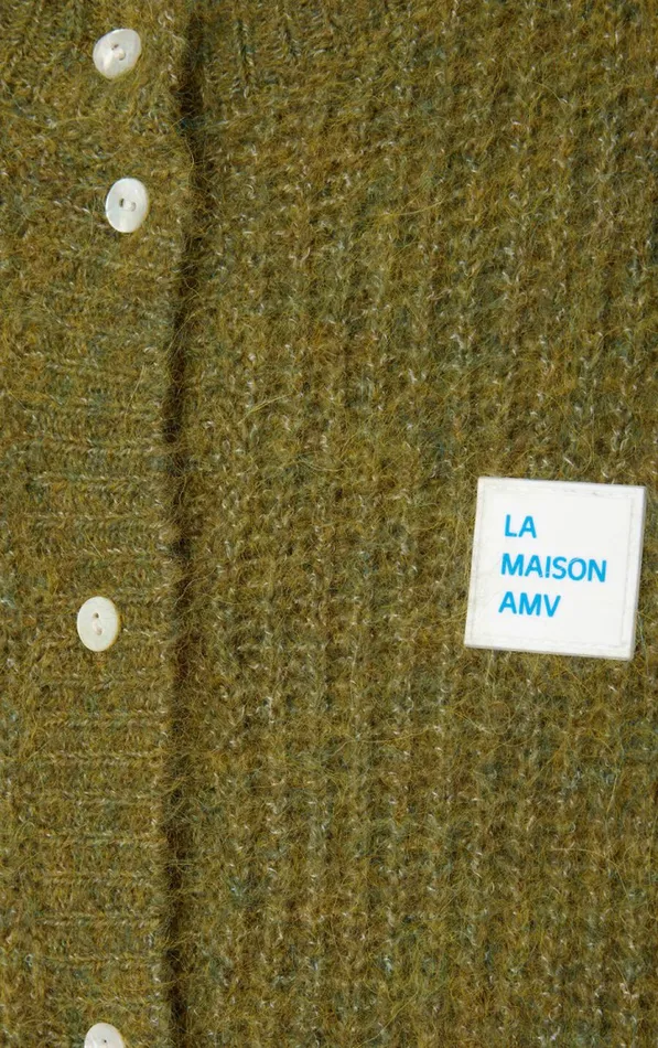 American Vintage Jumpers and Cardigans Women Cardigan East Melange Kiwi American Vintage Jumpers and Cardigans Women Cardigan East Melange Kiwi