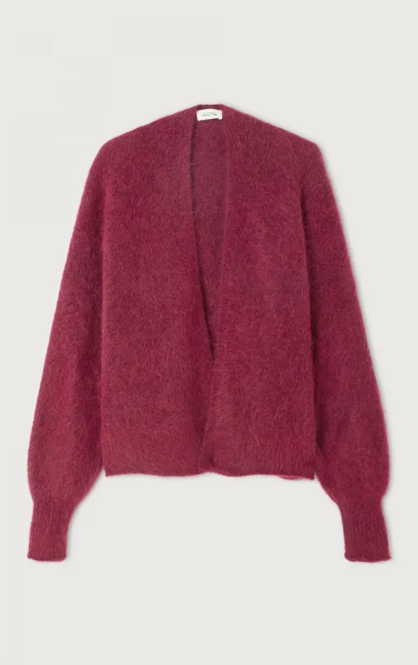American Vintage Jumpers and Cardigans Women Cardigan Nuny Burgundy Melange American Vintage Jumpers and Cardigans Women Cardigan Nuny Burgundy Melange
