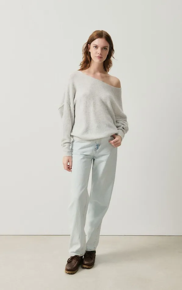 American Vintage Jumpers and Cardigans Women Jumper Damsville Heather Grey American Vintage Jumpers and Cardigans Women Jumper Damsville Heather Grey